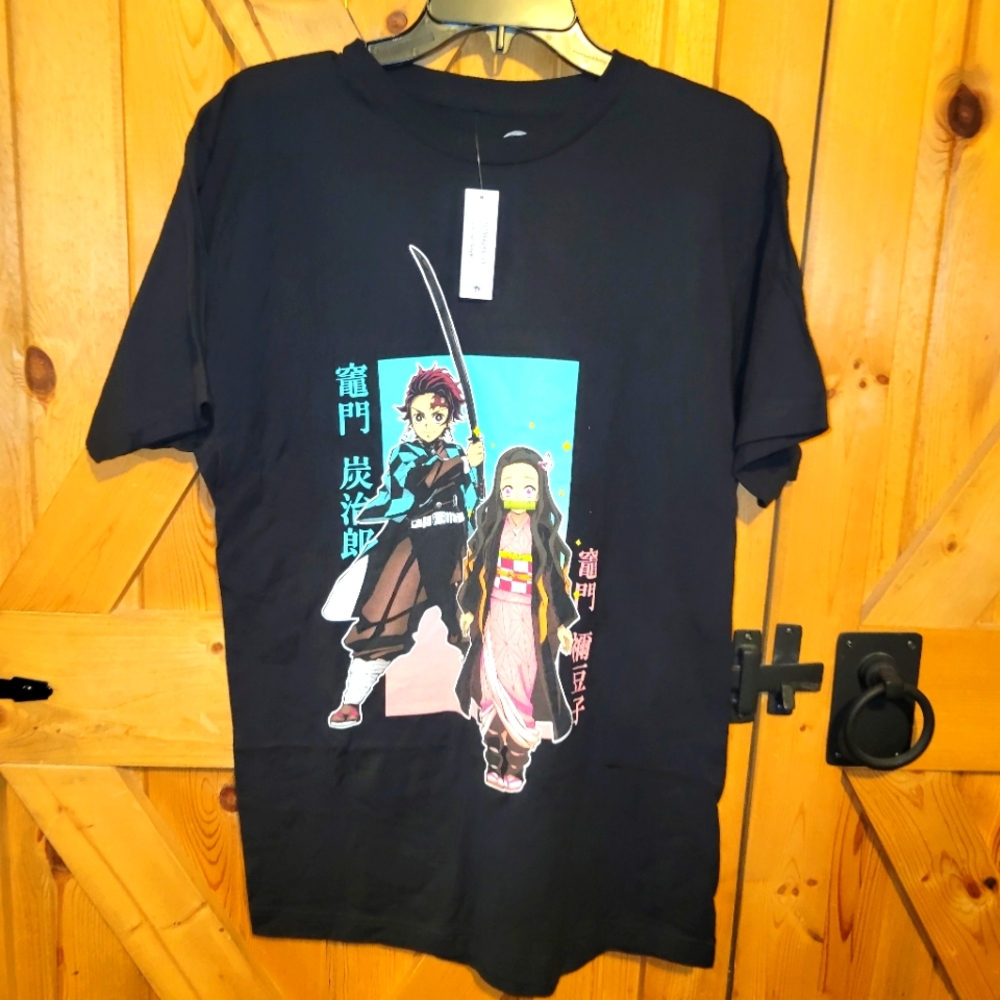 Aniplex Demon Slayer Tanjiro Nezuko mens  large  Short Sleeve T-Shirt